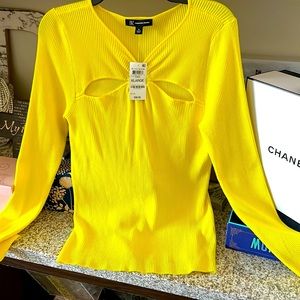 Yellow INC sweater from Macys never worn